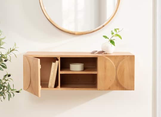 Kate and Laurel Townsend Floating Media Wall Cabinet